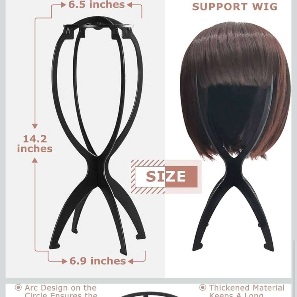 One Black Wig Stands NWT - Picture 7 of 7